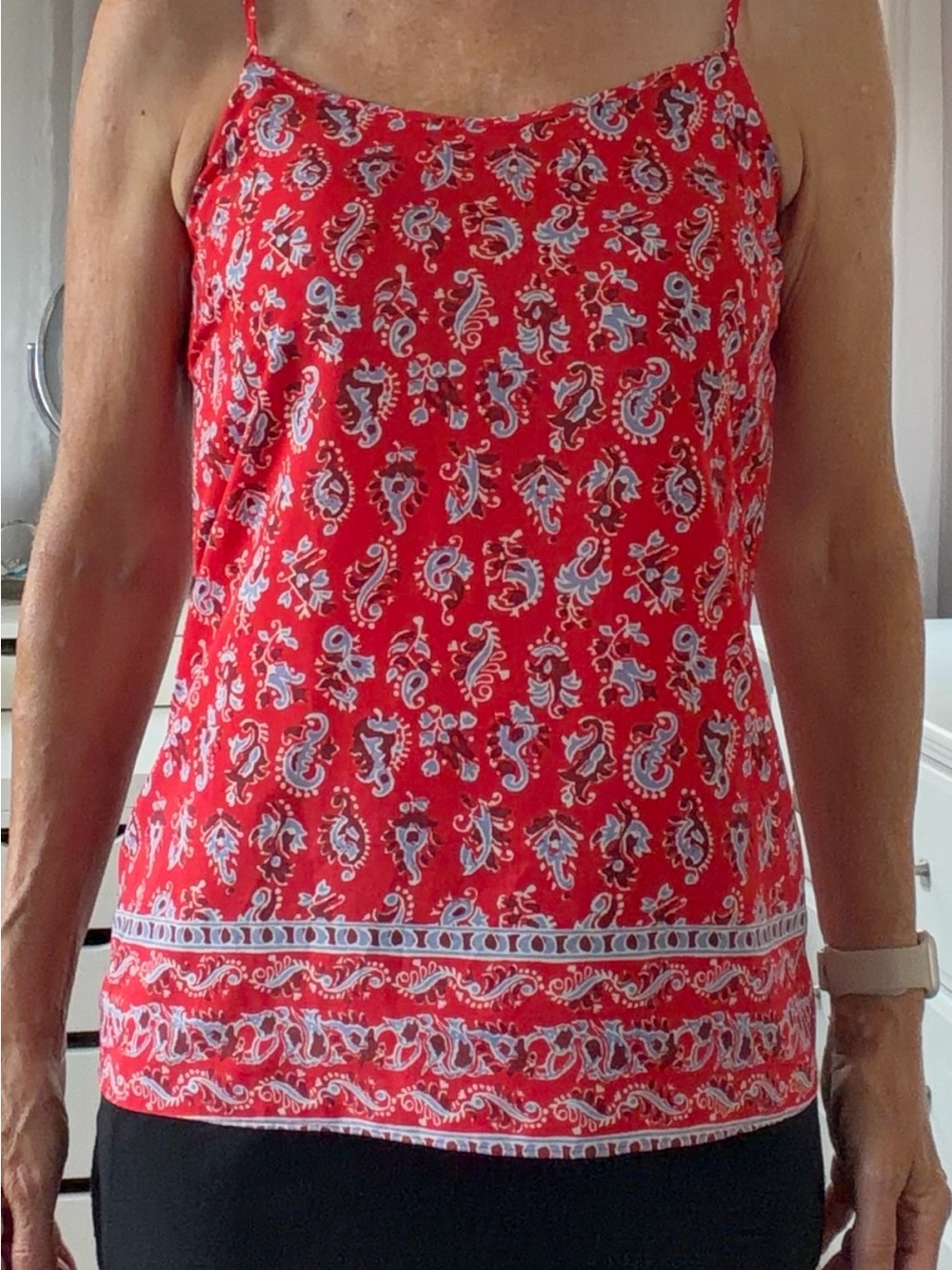 J. Crew Paisley Print Racerback Tank Top